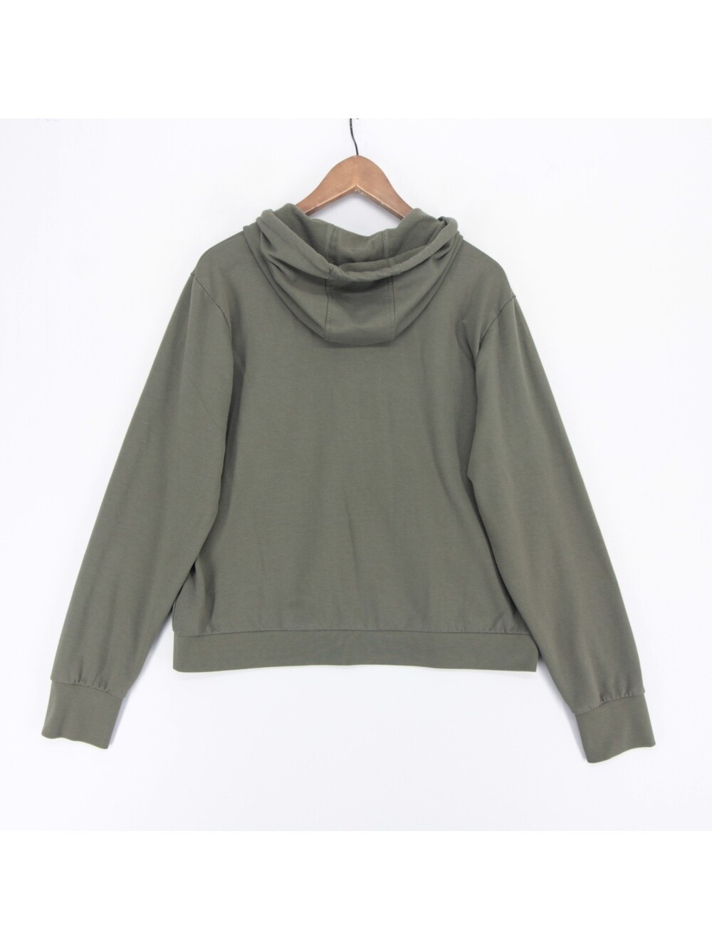 Free Fly Bamboo Lightweight Fleece Zip Hoodie Womens L Green Full Zip Pockets - Picture 3 of 10